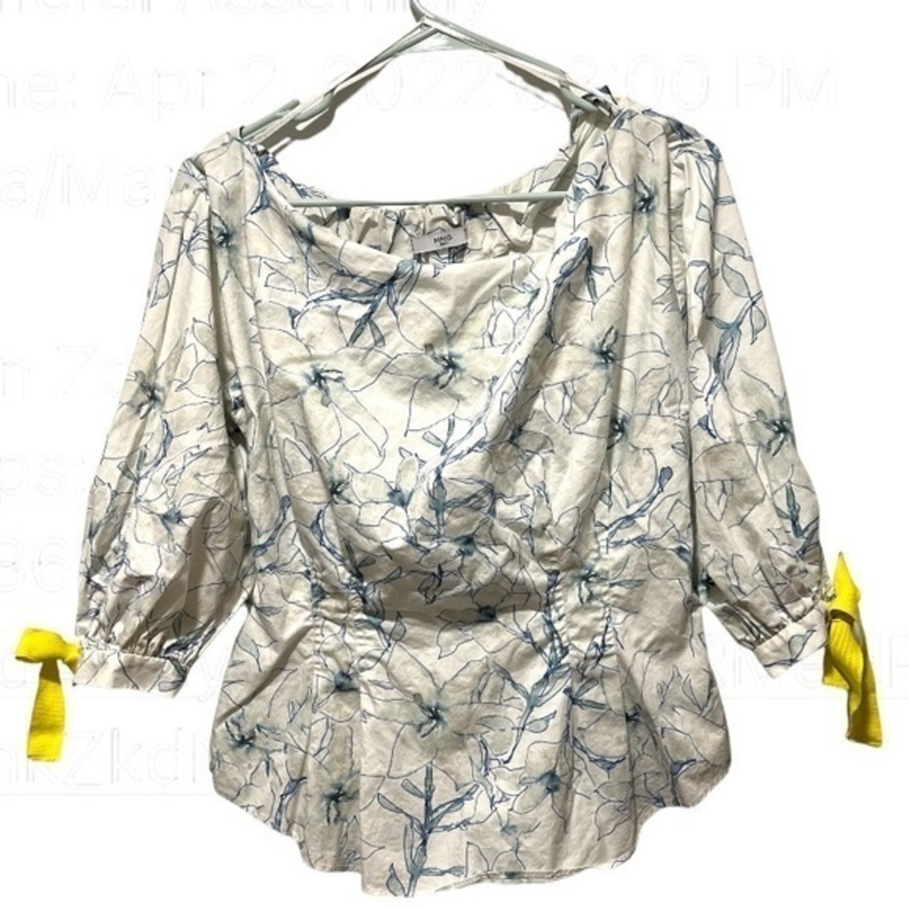 Mango Floral Print Top